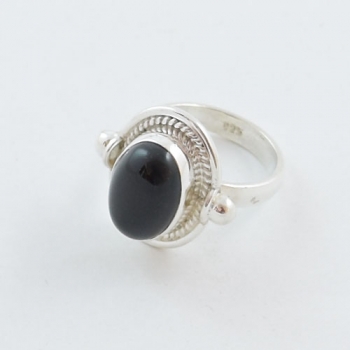 Black onyx 925 sterling silver ring